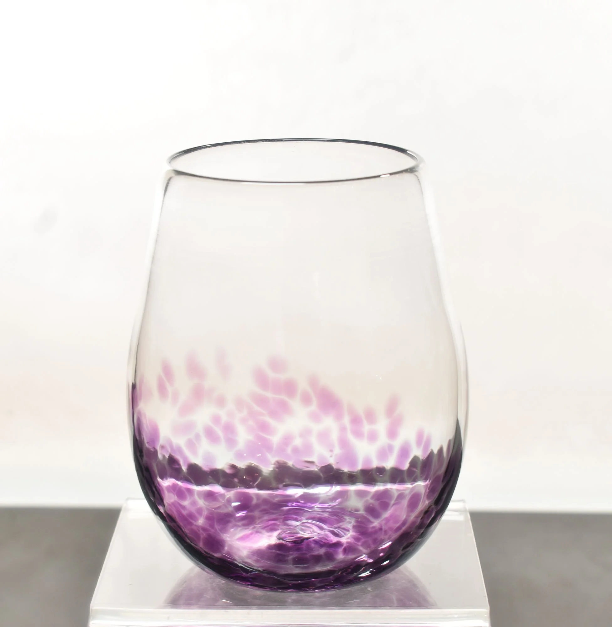りんごろーグラス Stemless Wine Glasses - 6 colors — Akron Glass Works